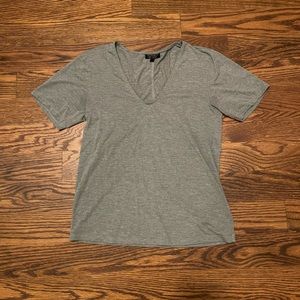 Topshop Gray Short Sleeve Top